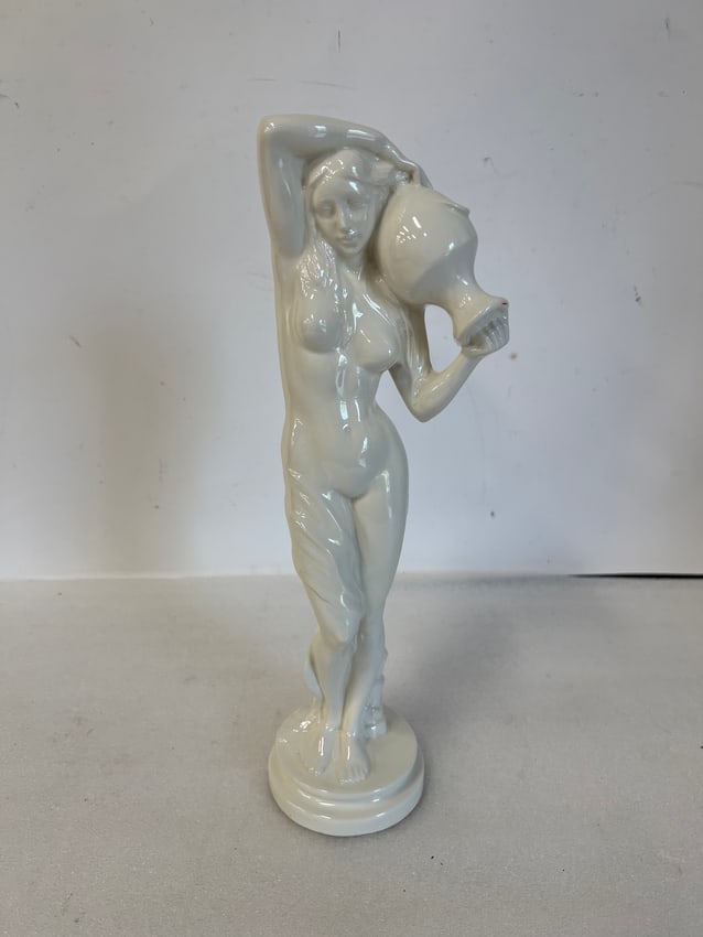 Porcelain Classical Figure of a Lady with Jug: 15 1/2" H