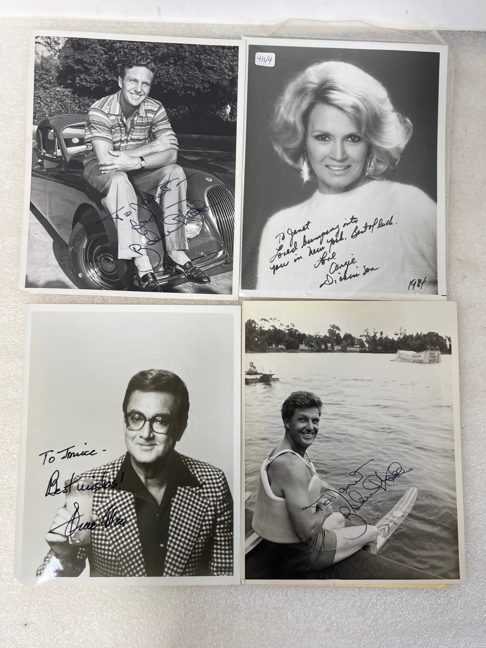 Autographed Photos inc. Robert Stack Steve Allen Etc. (4): Four items in the lot Also includes Angie Dickison Robert Stack (with pubicity snipe) Four in the lot.