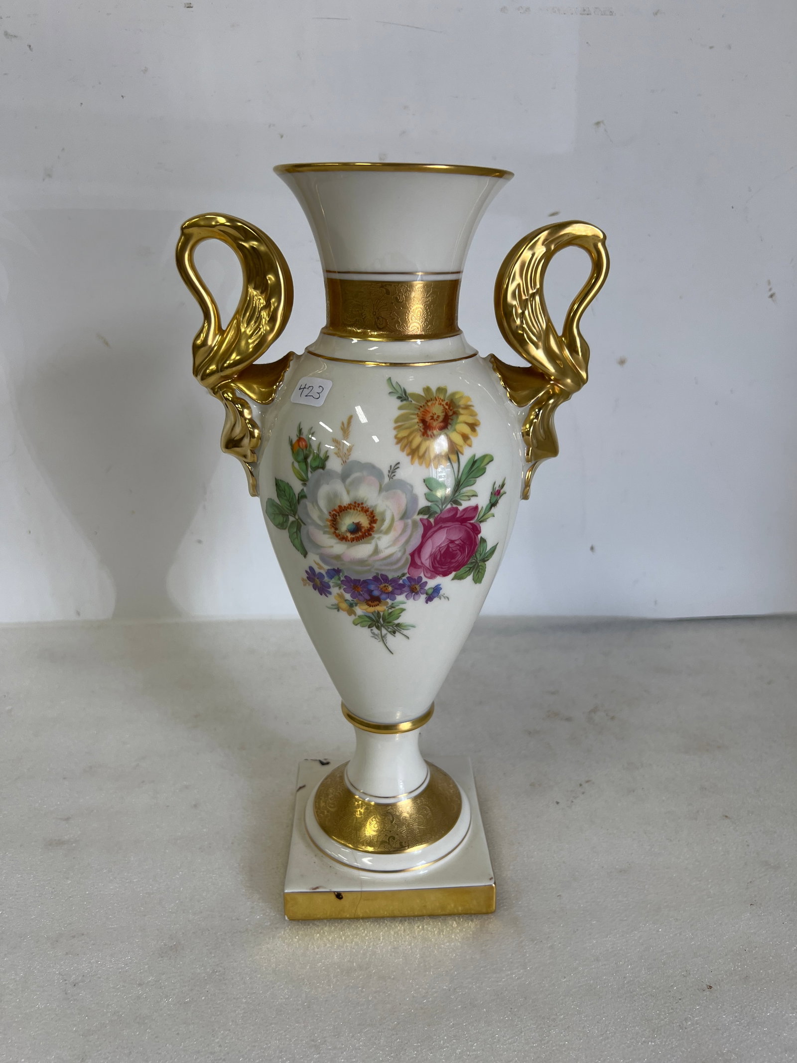 Linder Kueps Bavaria Amphora Vase: Marked at the Underside 14" H