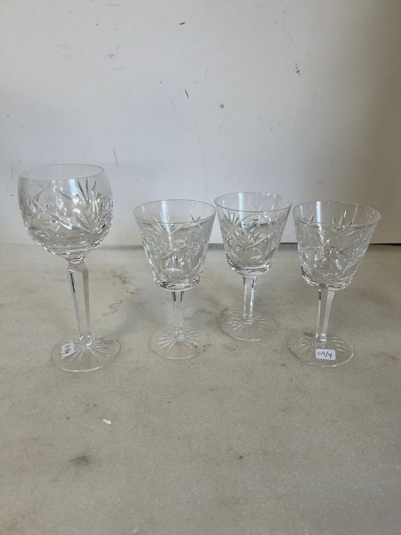 Waterford Lot of Glassware (4): All signed.
