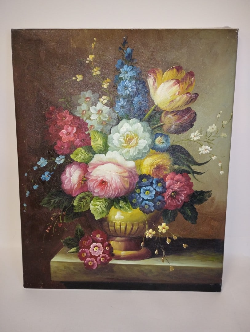 Oil on Canvas. Still Life: Contemporary in the antique manner. 16" x 20"