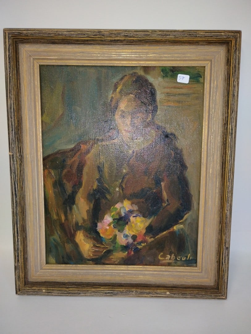 Diana Cabouli Oil Lady with a Bouquet (1 of 3)
