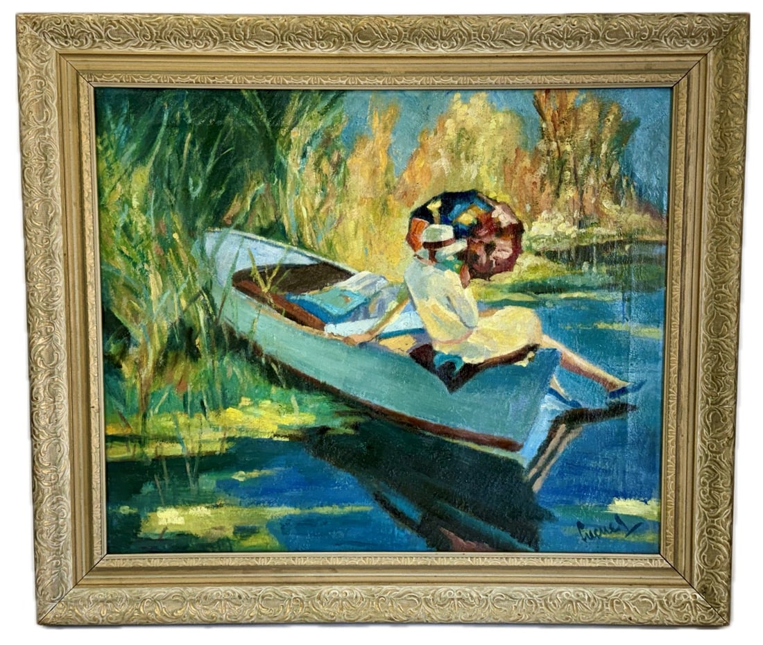 Edward Cucuel; American Oil "Stille Wasser" Signed (1 of 6)