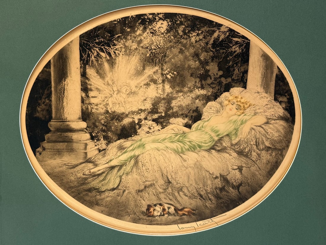 Louis Icart Etching "Sleeping Beauty" Signed (1 of 6)