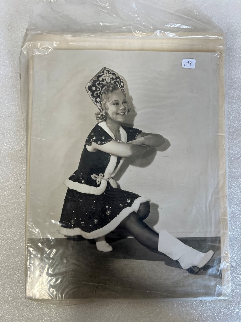 Photo Sonja Henie in Thin Ice.: 13in x 10 1/2 photo of Sonja Henie in "Thin Ice" by 20th Century - Fox Film