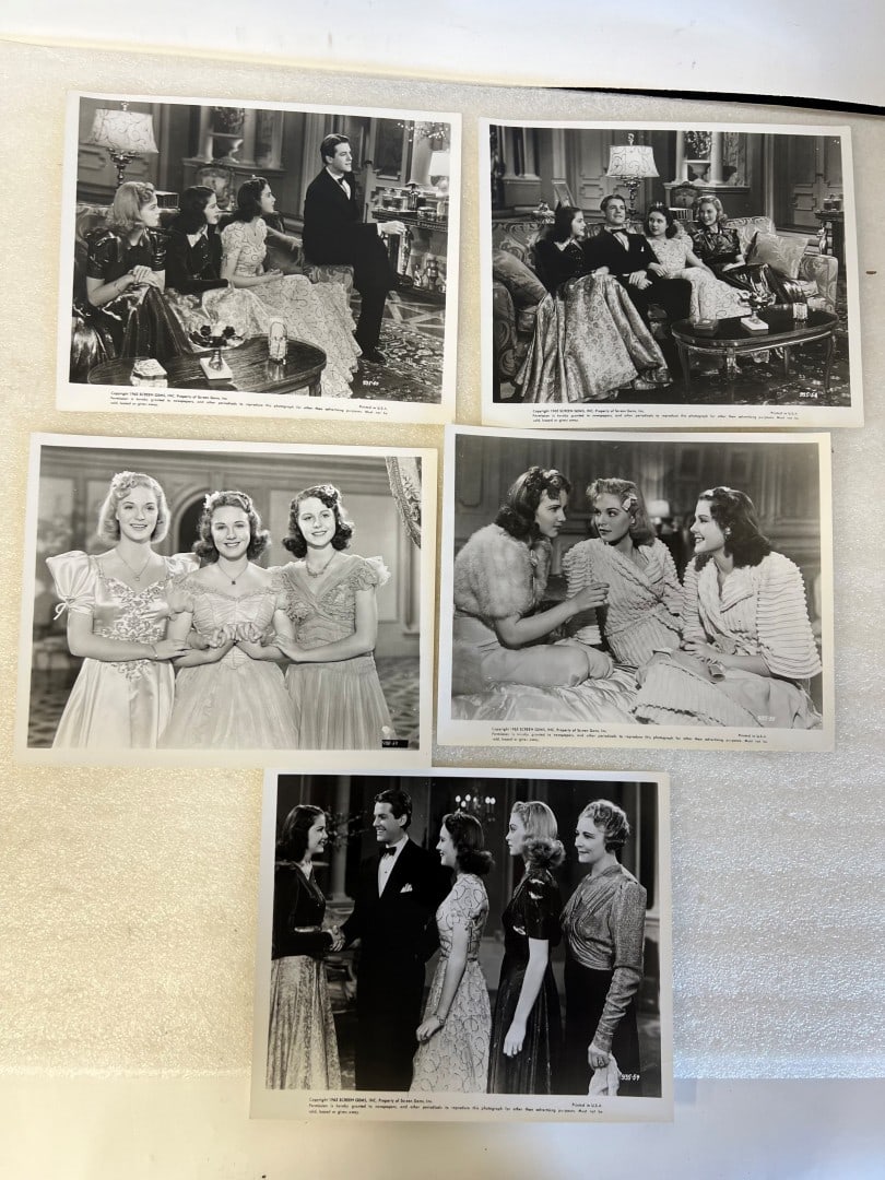 Photos from "Three Girls Grow Up" (5): 8in x 10 1/2in black and white photos photo scenes