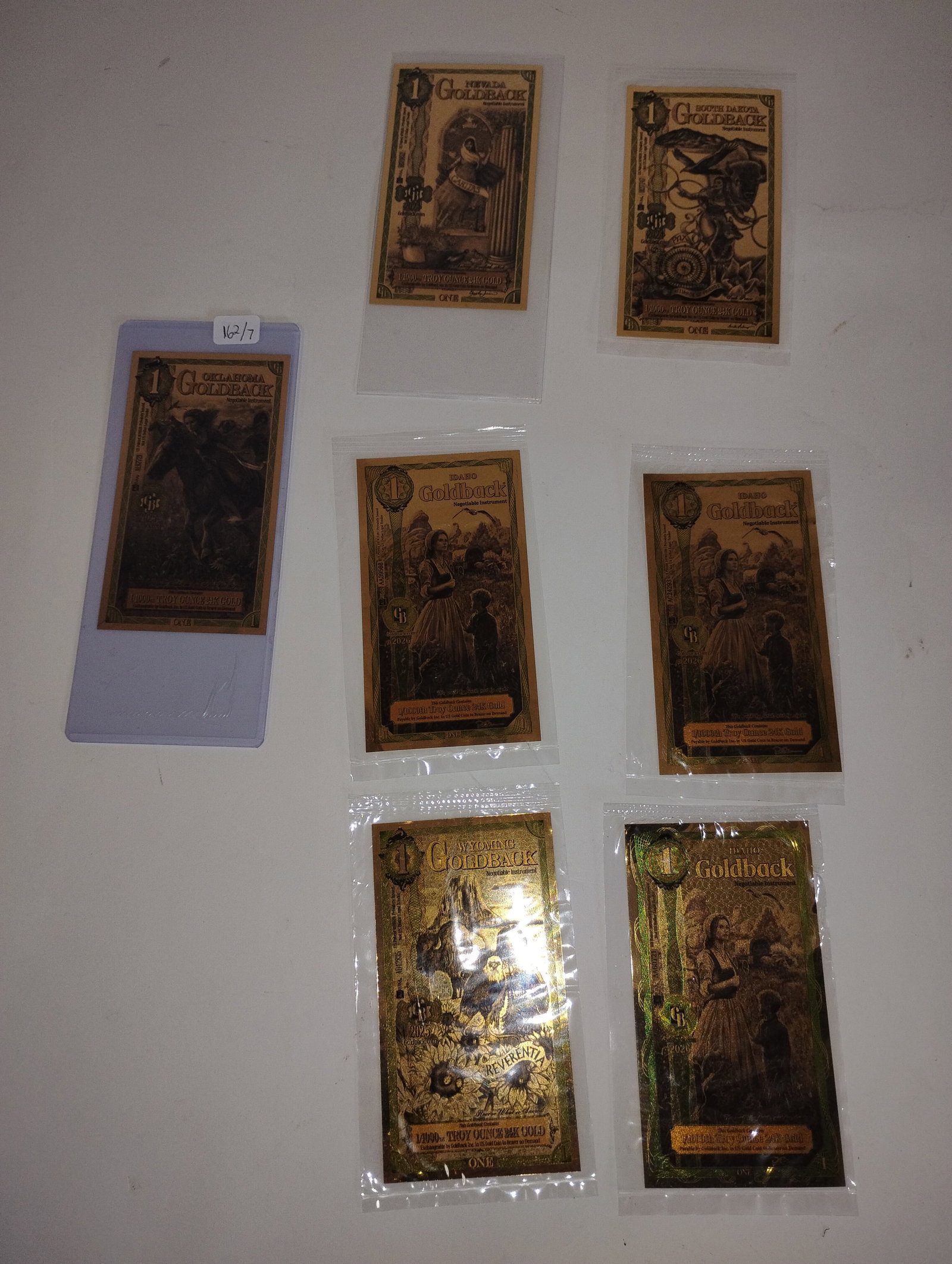 One Goldbacks (7): One One Thousand Troy Oz 24K Gold