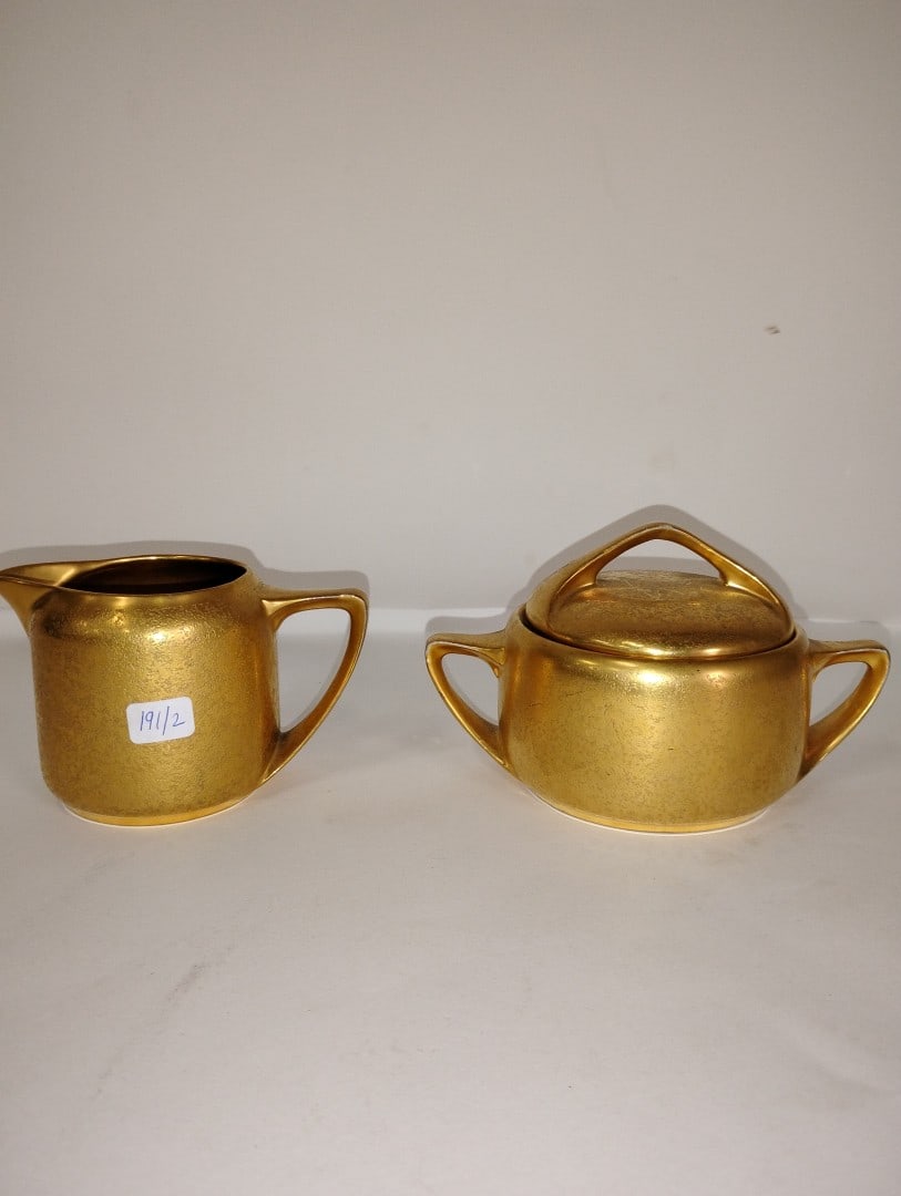 Royal Austrian Gilt Creamer & Sugar (1 of 4)