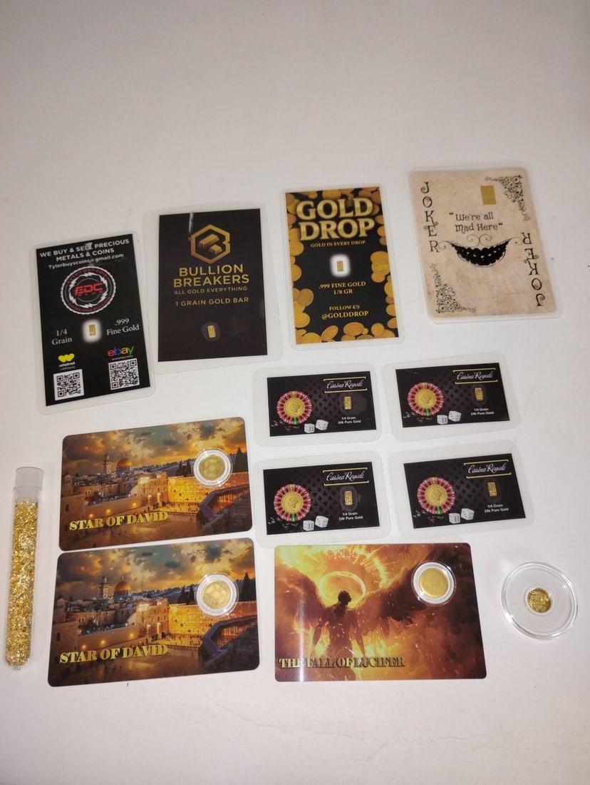 Fractional Gold 12 items: As pictured. Pure gold