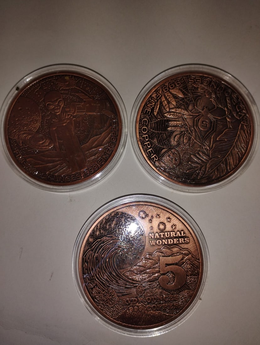 Five Oz. Copper Rounds (3) - 2