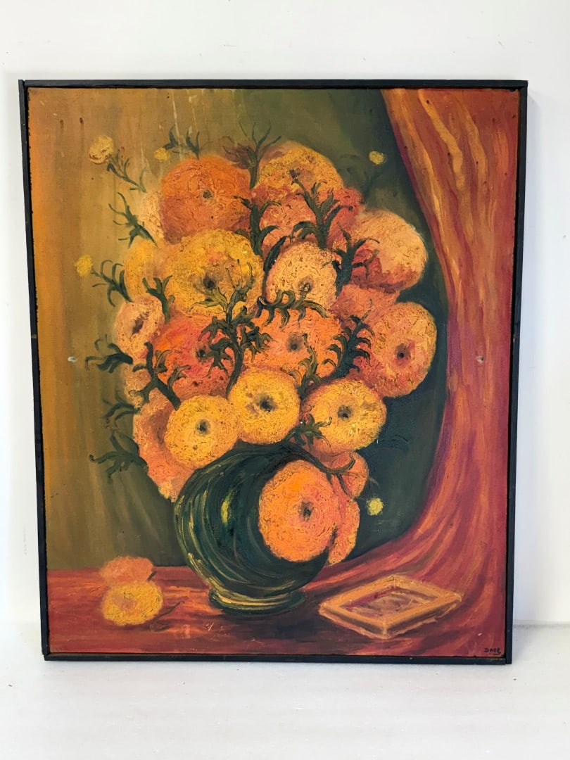 Daur; 20thC. Modernist Oil Still Life Signed: As pictured.