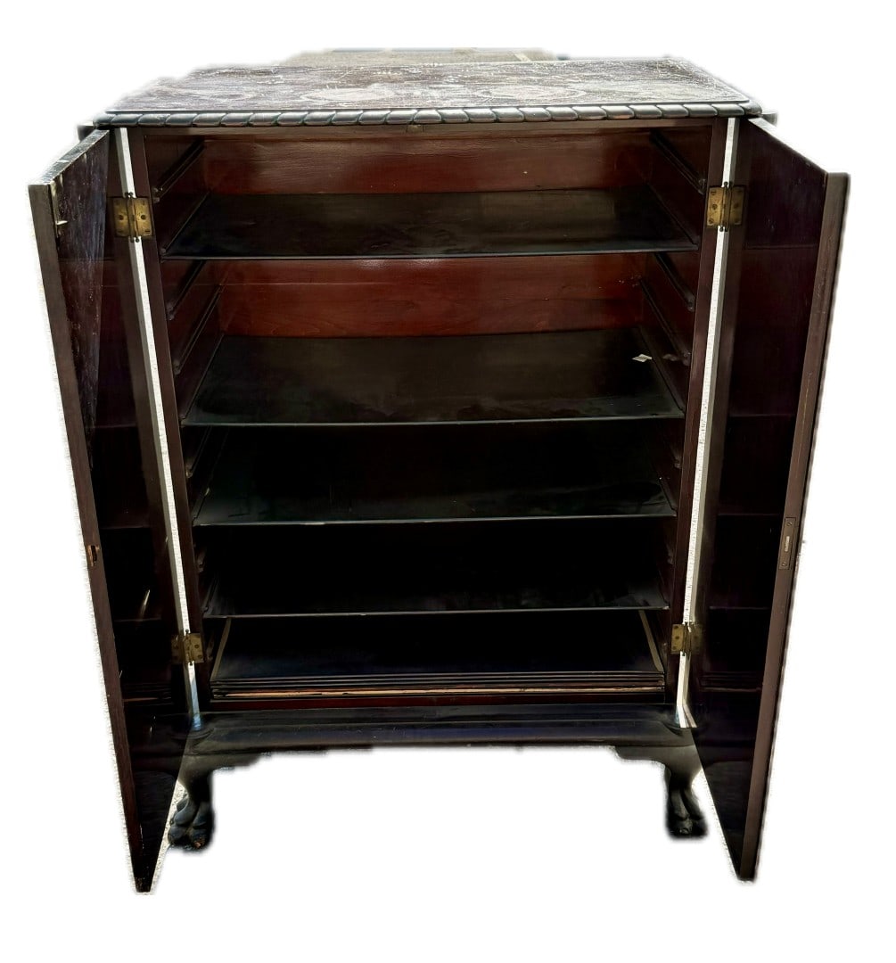 Antique Dark Mahogany Music Cabinet (1 of 4)