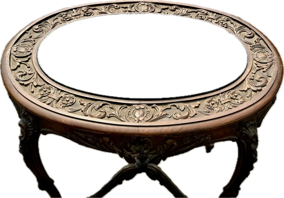 Fancy Victorian Marble-Top Side Table - 3