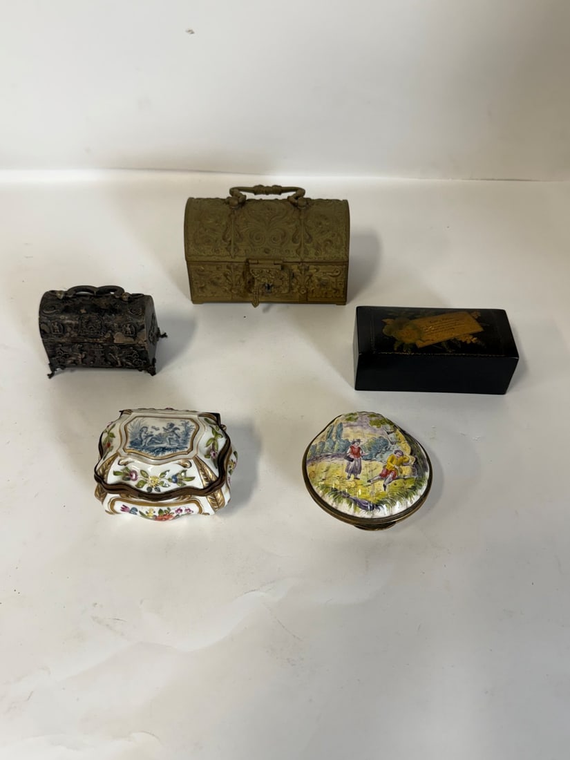 Lot of Antique Dresser Boxes, Etc.(5) (1 of 9)