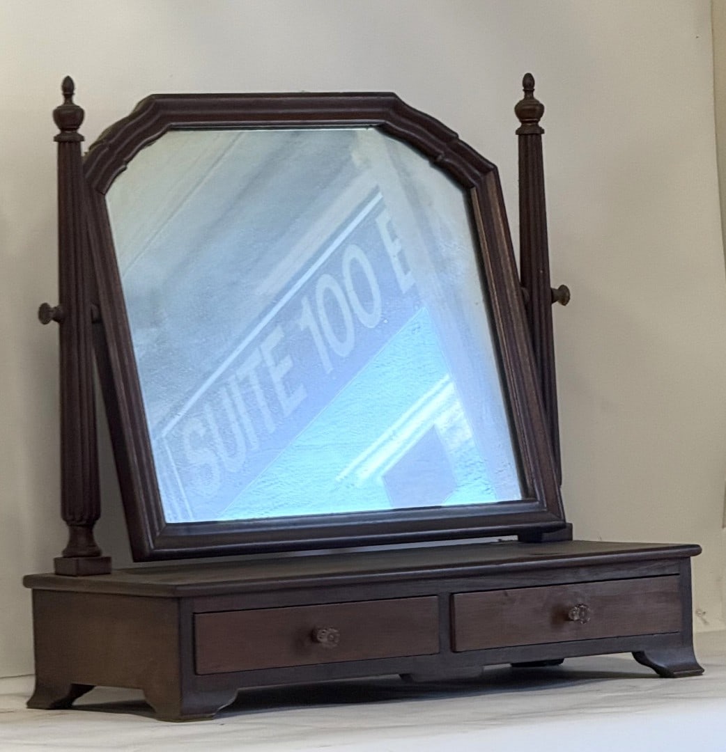 Victorian Walnut Vanity Mirror (1 of 1)