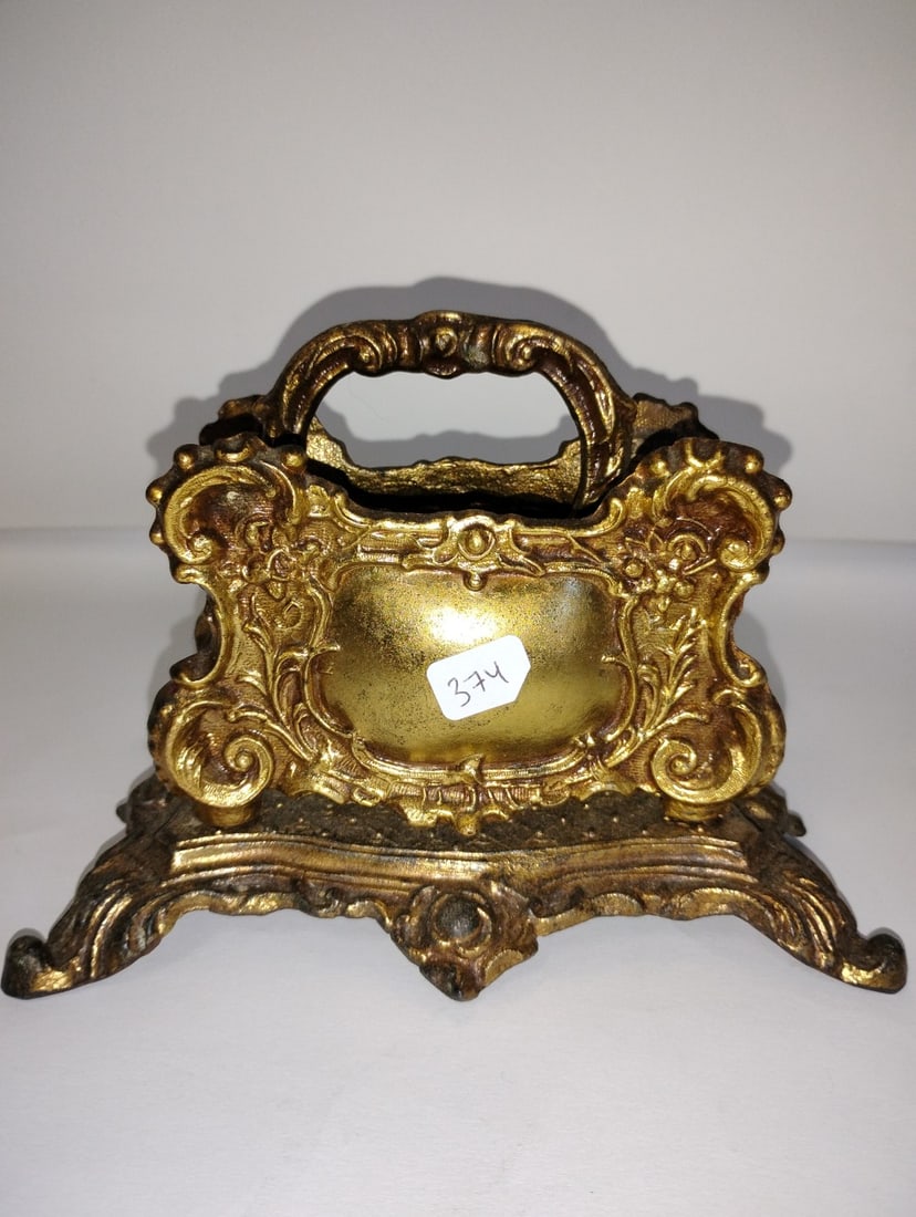 Antique Victorian Brass Letter Holder (1 of 3)