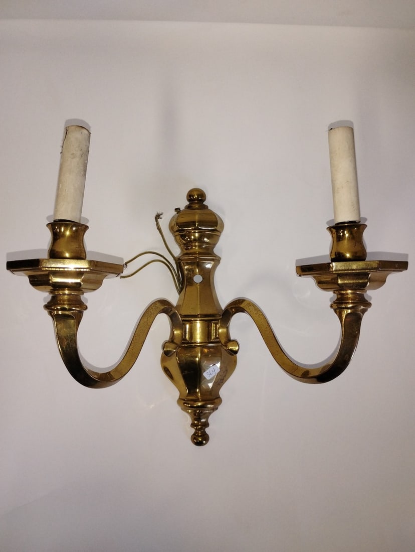 Brass Wall Hanging Sconce (1 of 3)