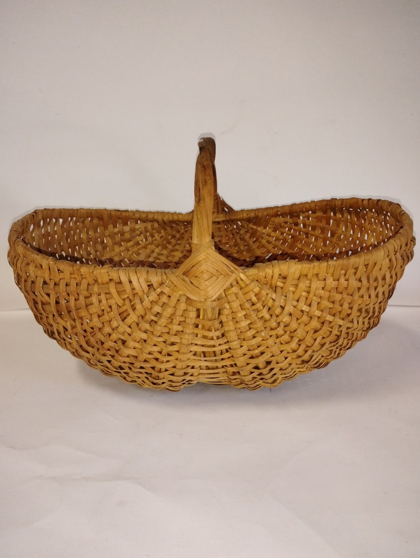 Vintage Handled Splint Basket (1 of 3)