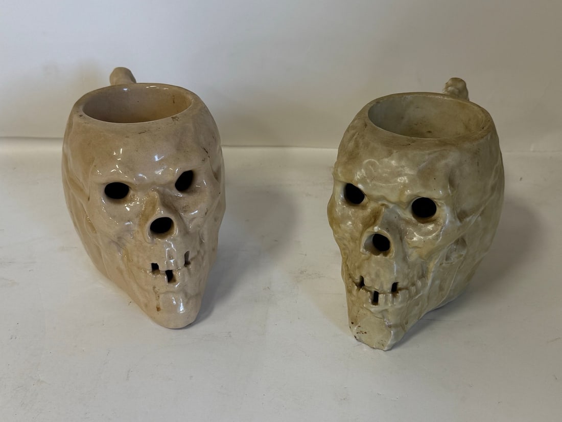 Two(2) Trader Vic's Vintage Skull Mugs (1 of 4)