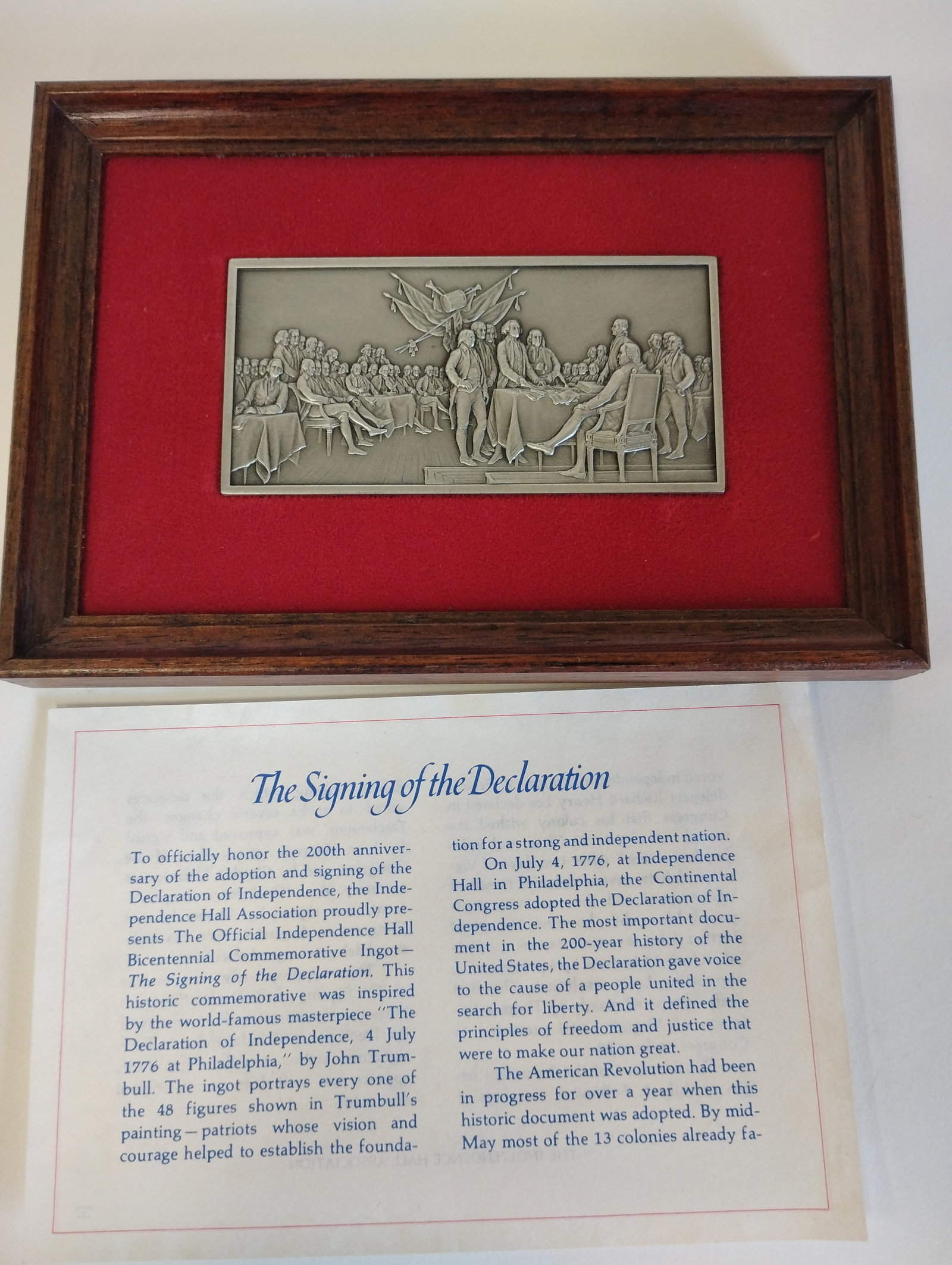 Signing of Declaration of Independence Plaque (1 of 5)
