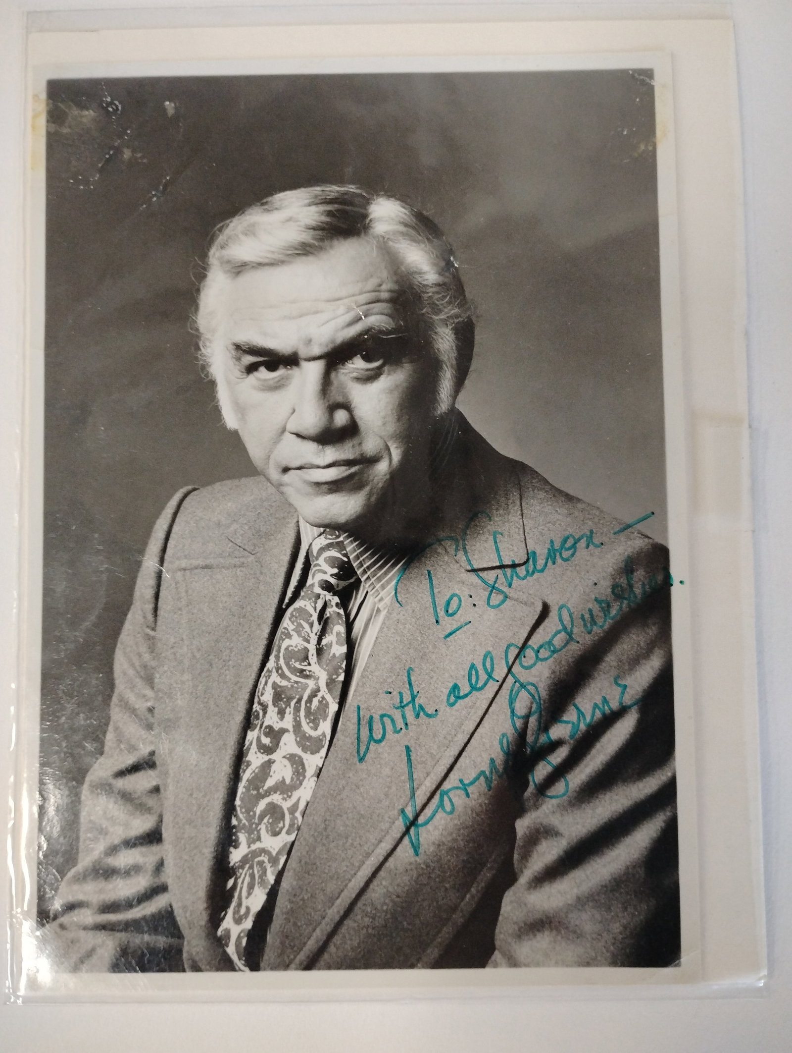 Signed Lorne Greene Photograpph: Signed With All Good Wishes Lorne Greene 5" x 7"
