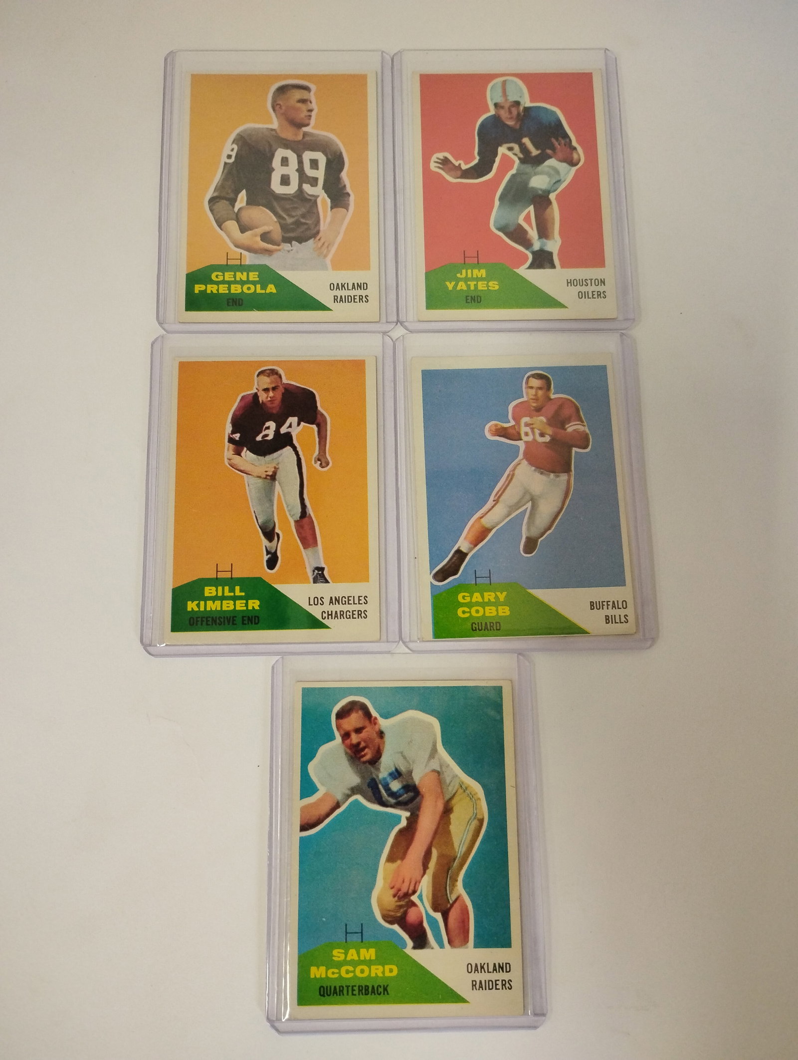 1960 Fleer Football Cards (5) (1 of 4)