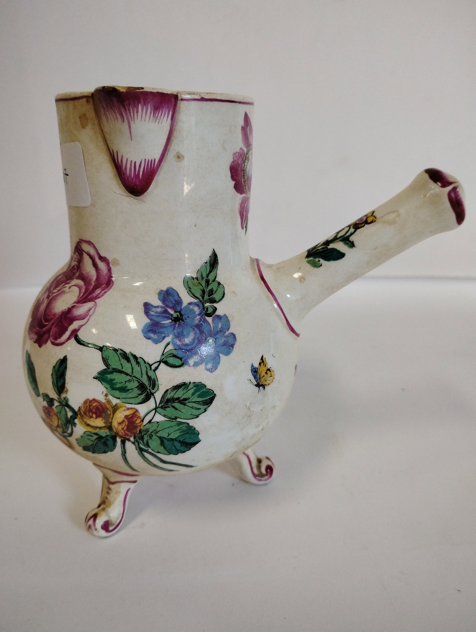 Floral Decorated Pitcher, Marked Gien (1 of 3)
