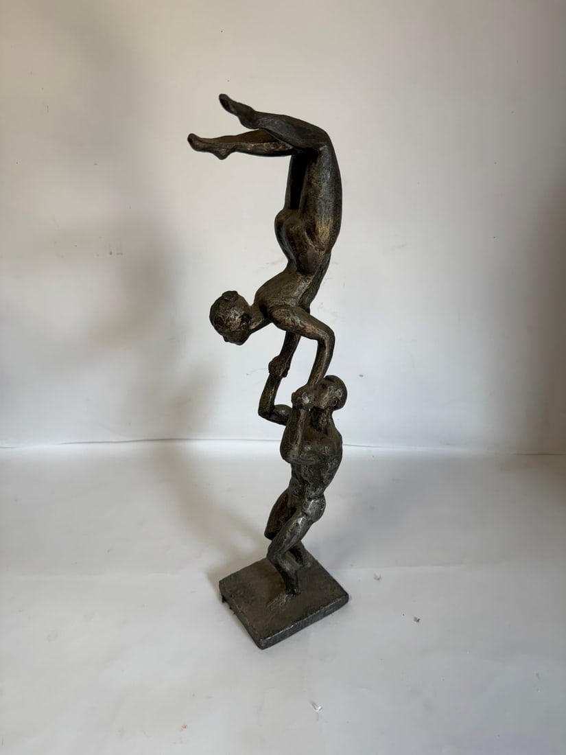 20thC. Brutualist Iron Sculpture -The Acrobats (1 of 4)