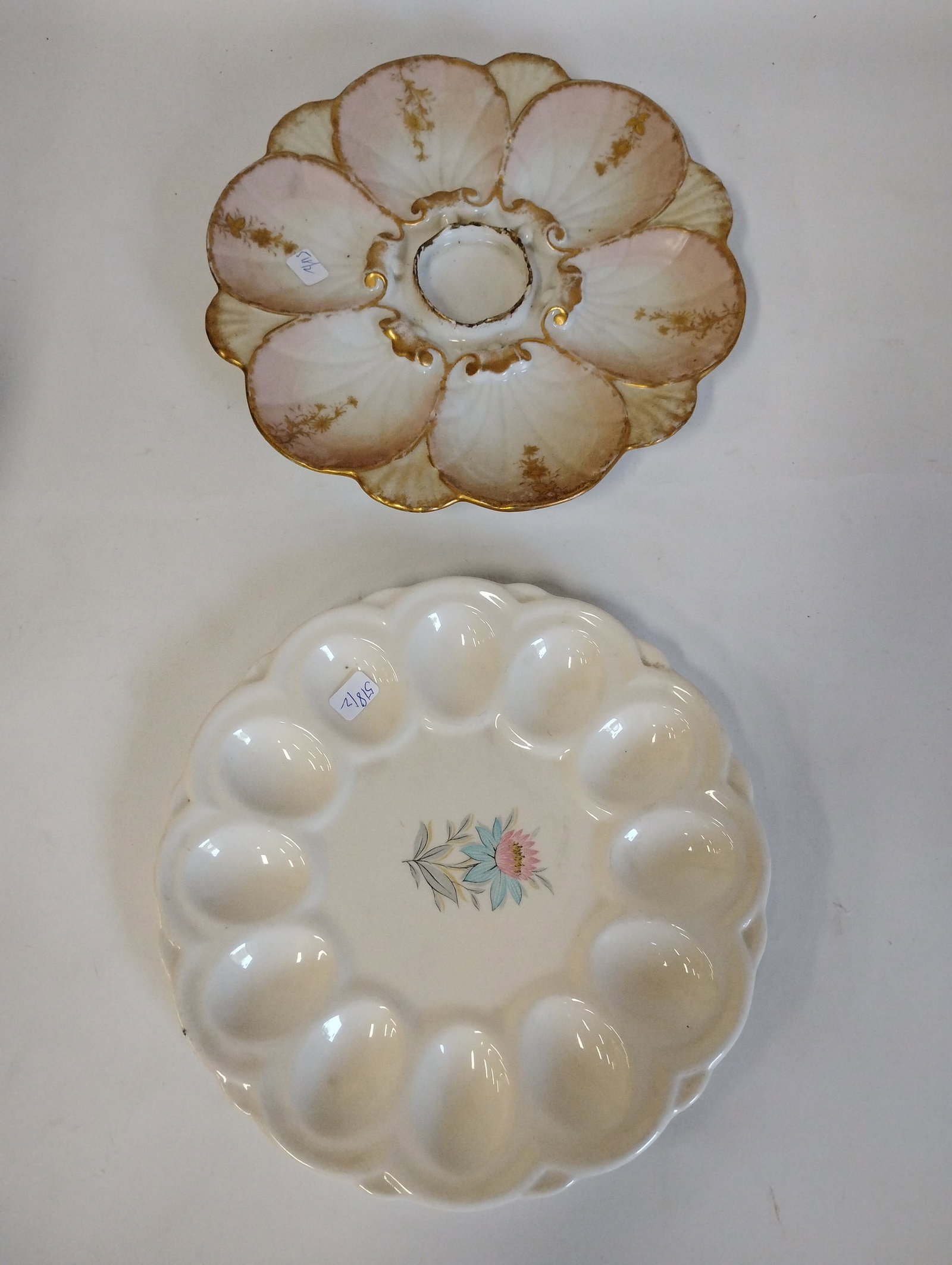 Vintage Egg Plate and Vintage Oyster Plate (1 of 4)