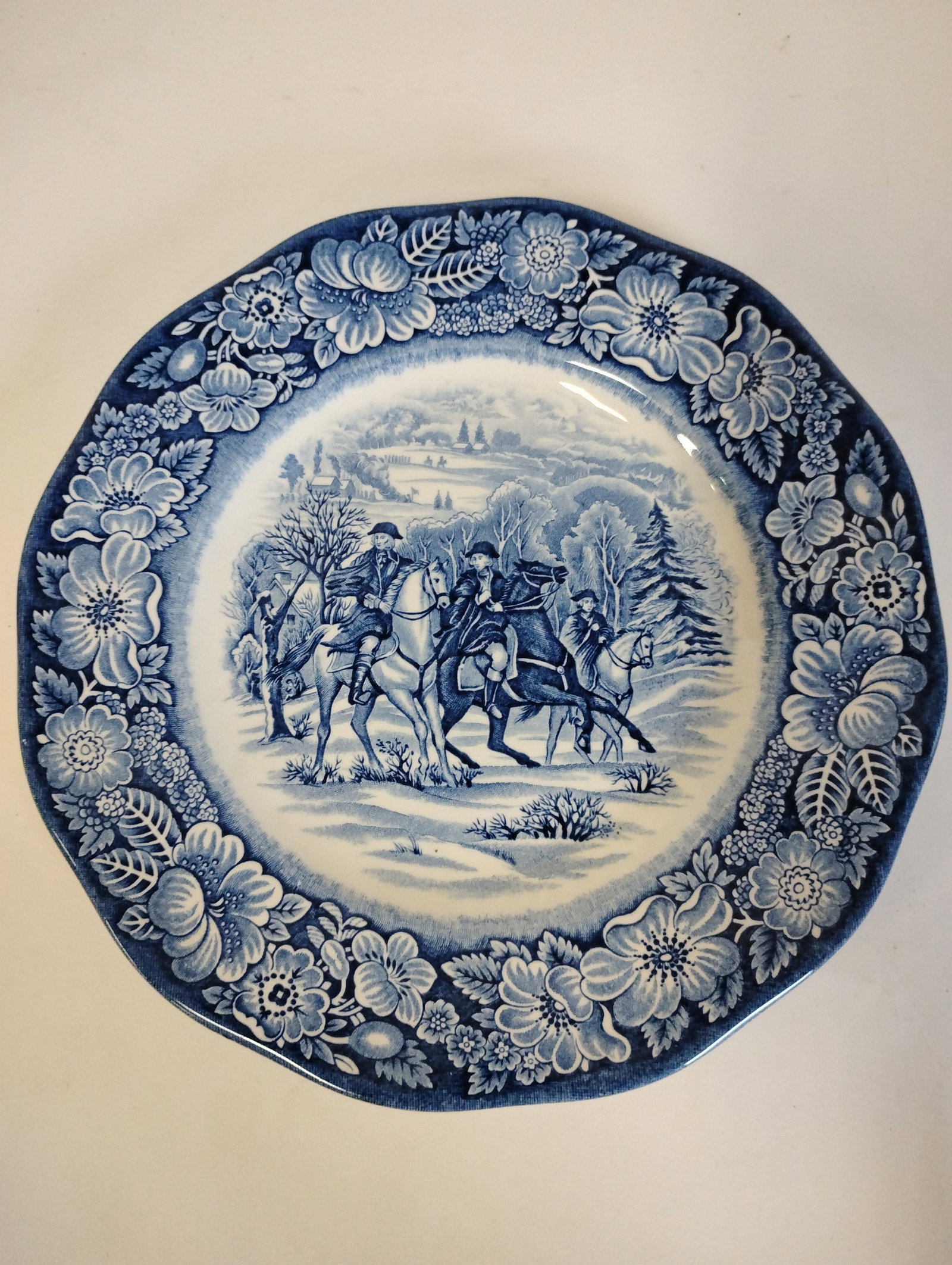 Staffordshire Plate Washington att Valley Forge (1 of 3)