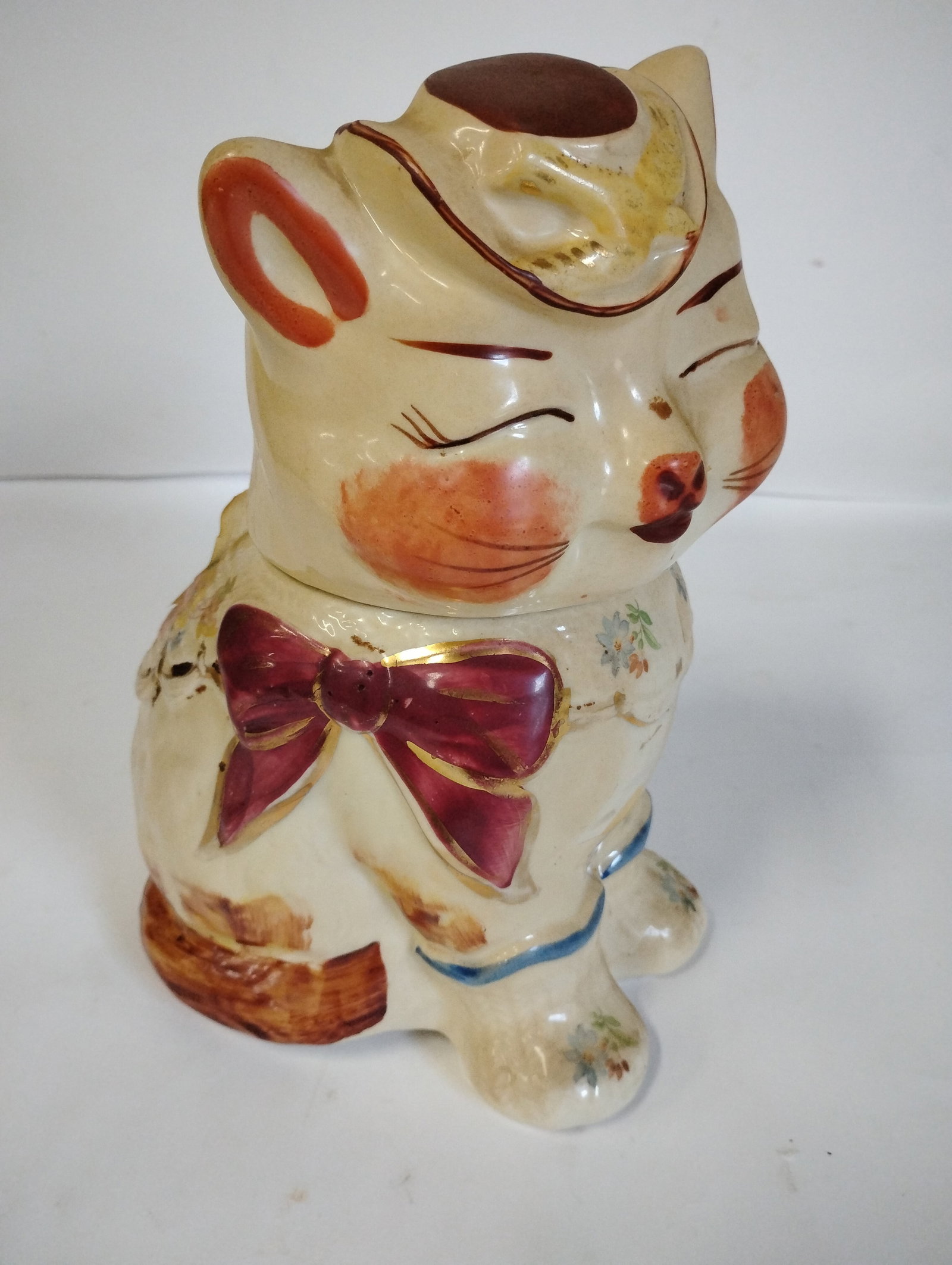 Puss 'N; Bootts Vinttage Cookie Jar: Marked Puss 'N' Boots on the underside. 8 1.2:H