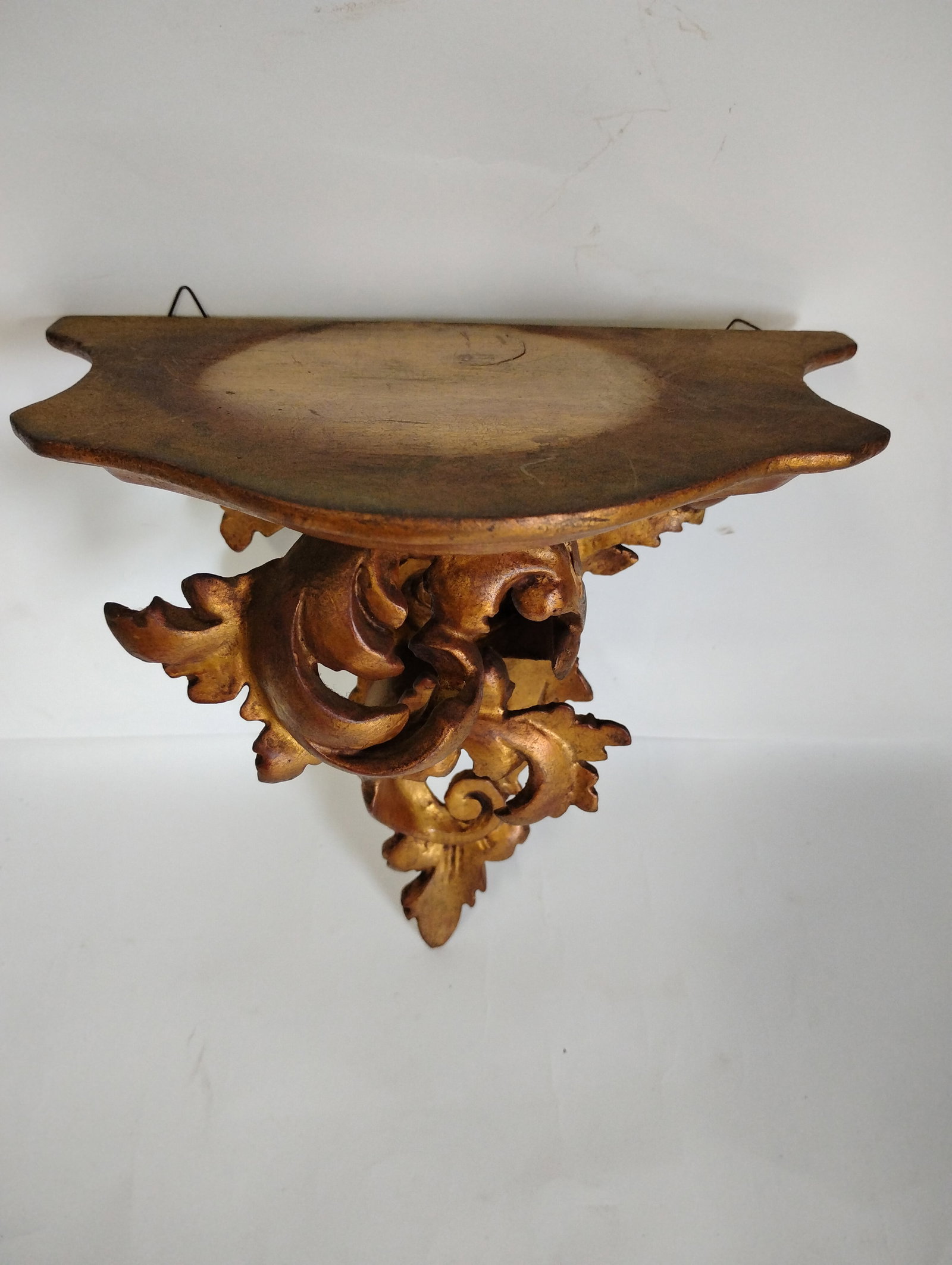 Pr 19th Gilt Bracket Wall Brackets - 2