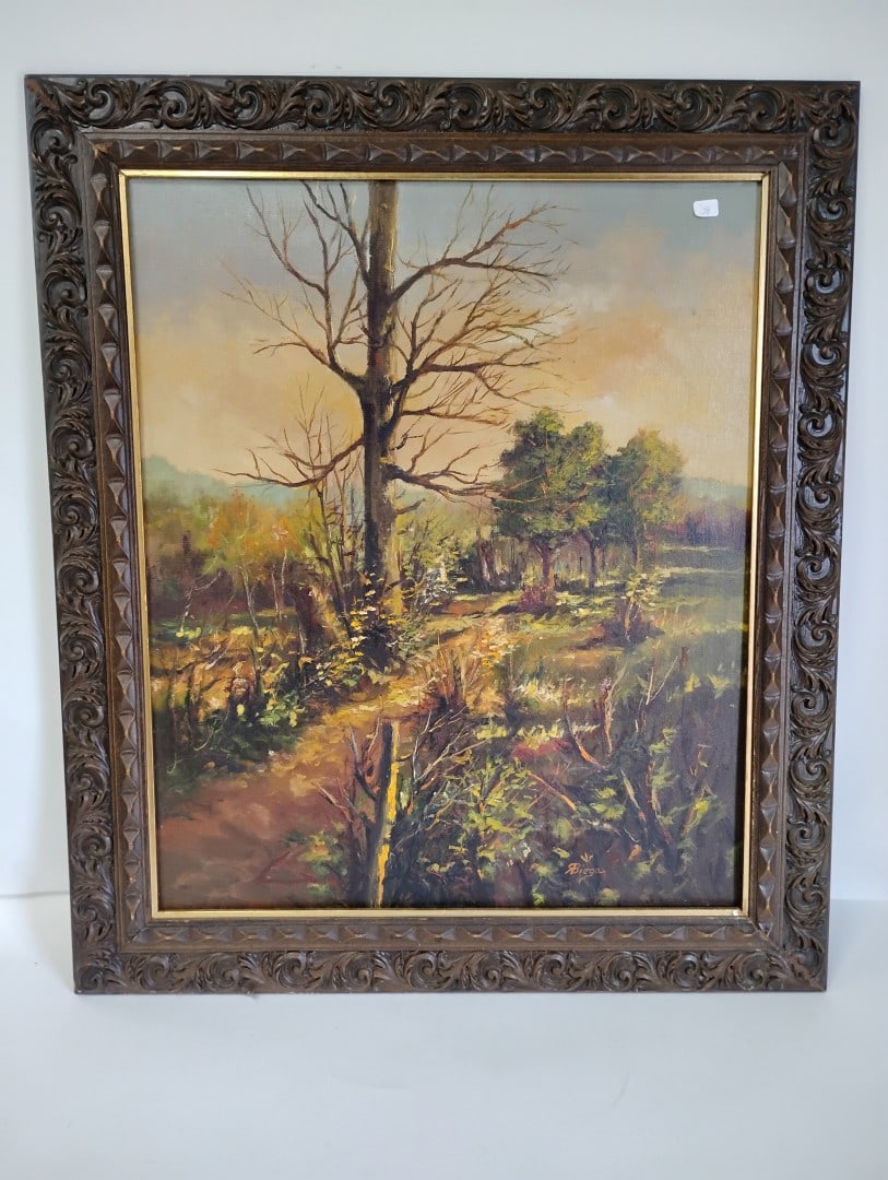 Biega Oil on Canvas Woodland Scene (1 of 4)