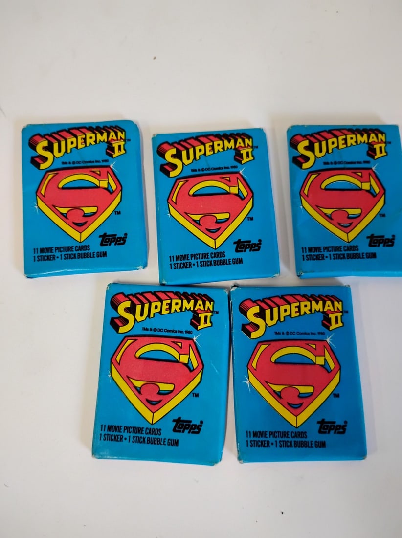 Superman II Card Packs 1980 (5): Five packs in the lot