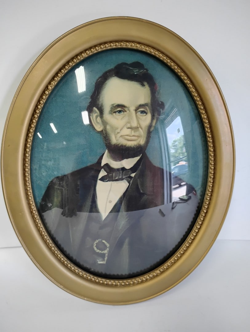 Oval Portrait of Lincoln: 16"H x 13"W