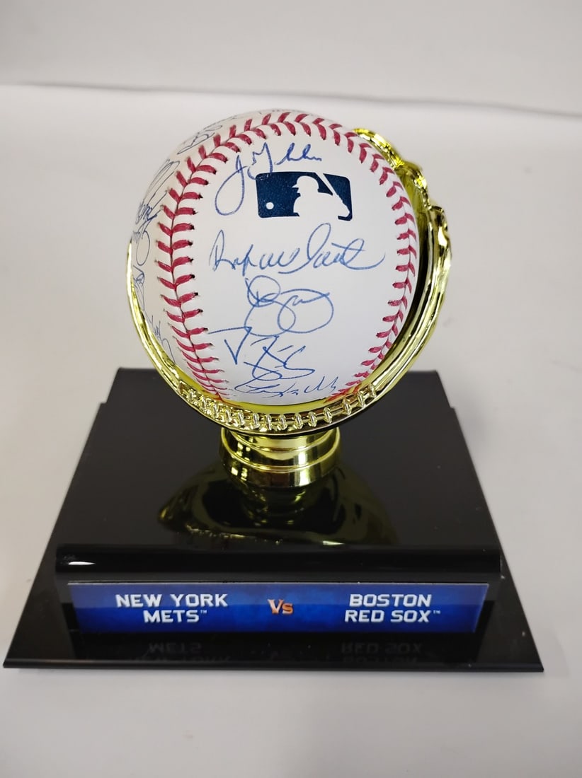1986 World Series Champion NY Mets Team Signed Baseball (1 of 2)