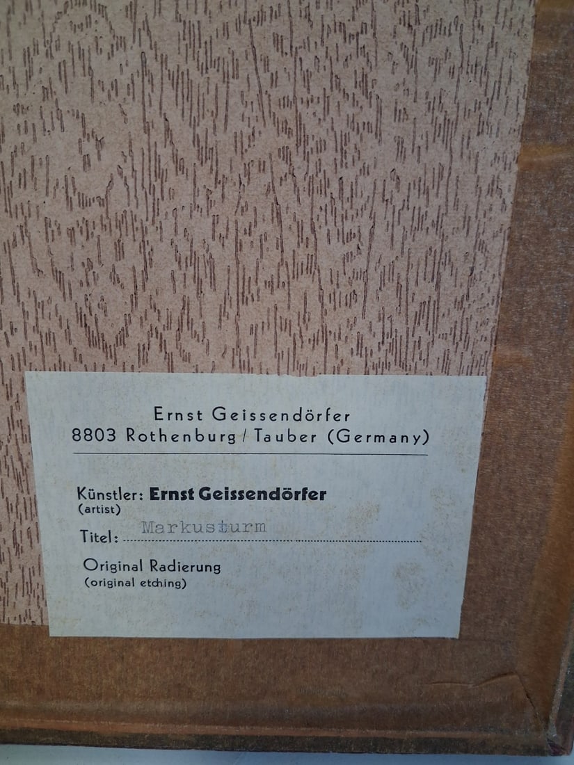 Ltd. Etching Ernest Geissendorfer - 4