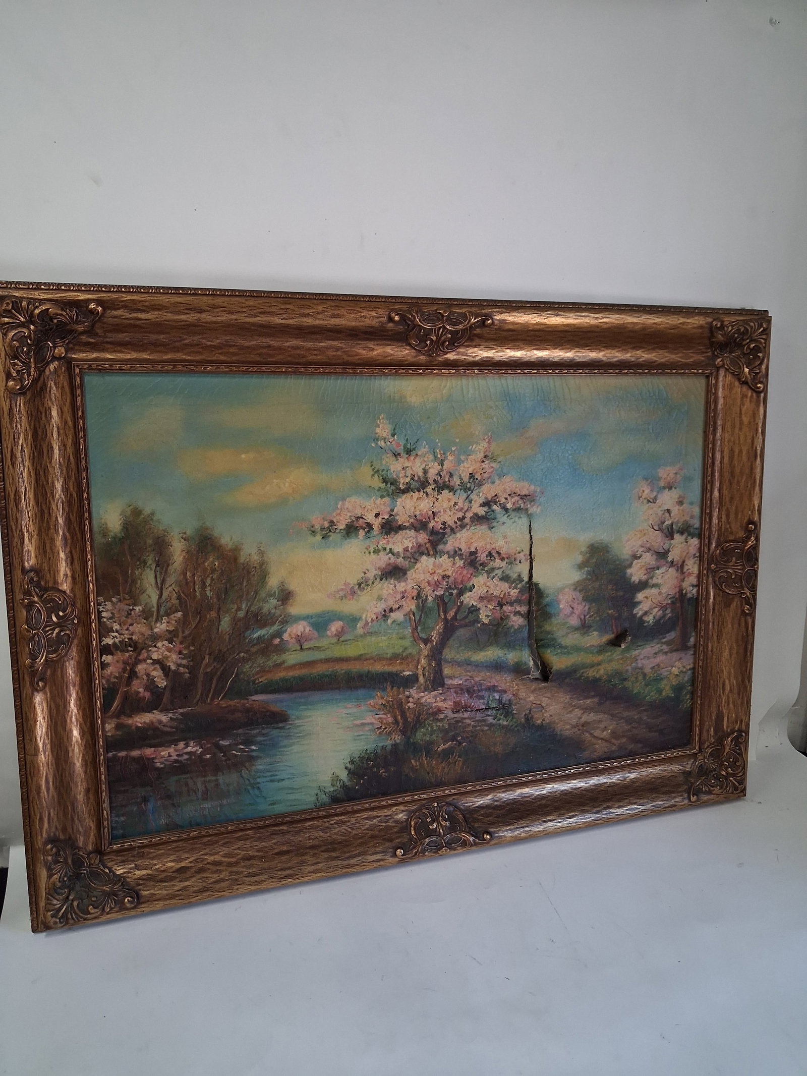 Good Quality Antique Frame & Oil As is (1 of 1)