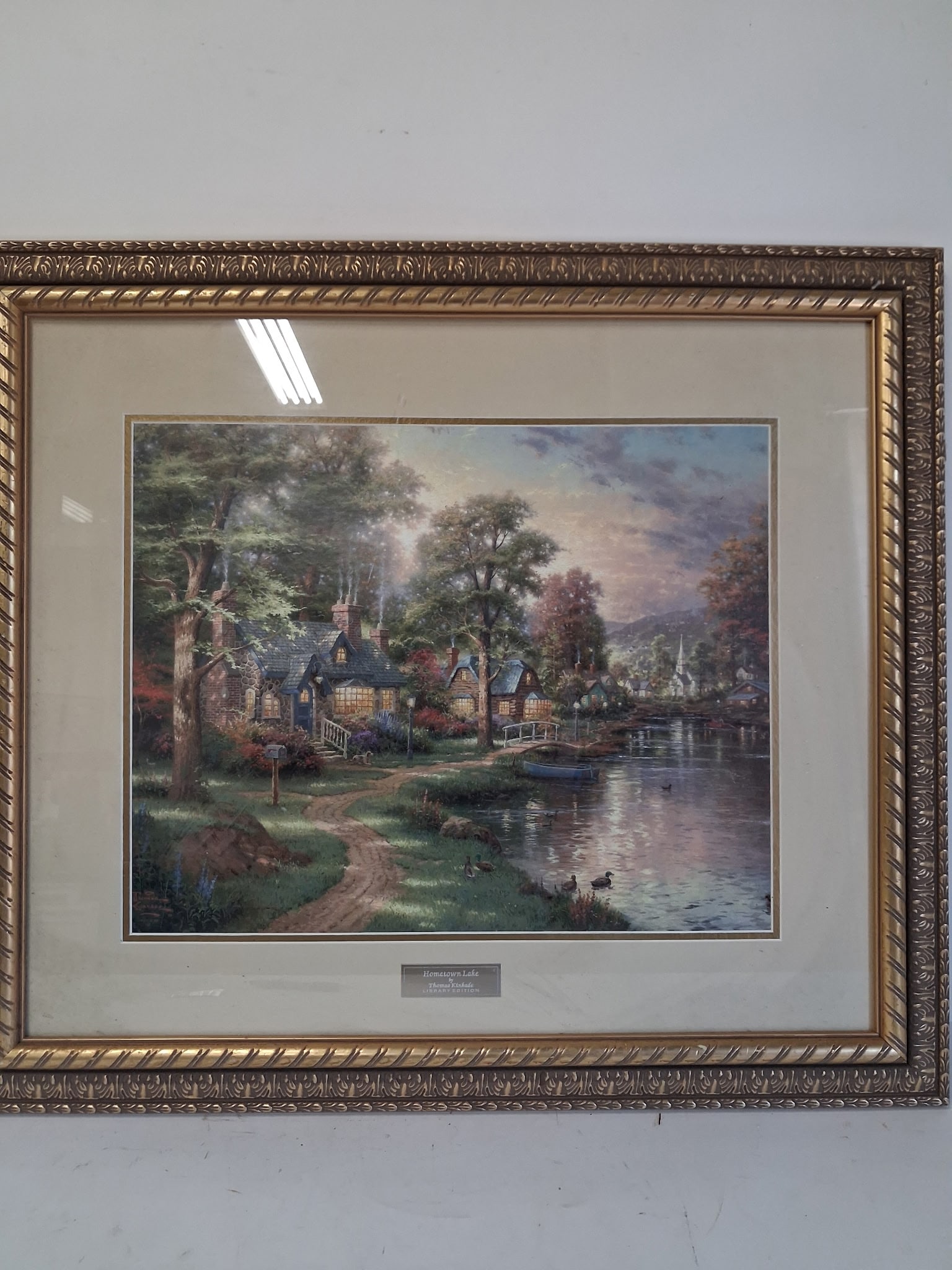 Thomas Kinkade Print. Hometown Lake (1 of 3)