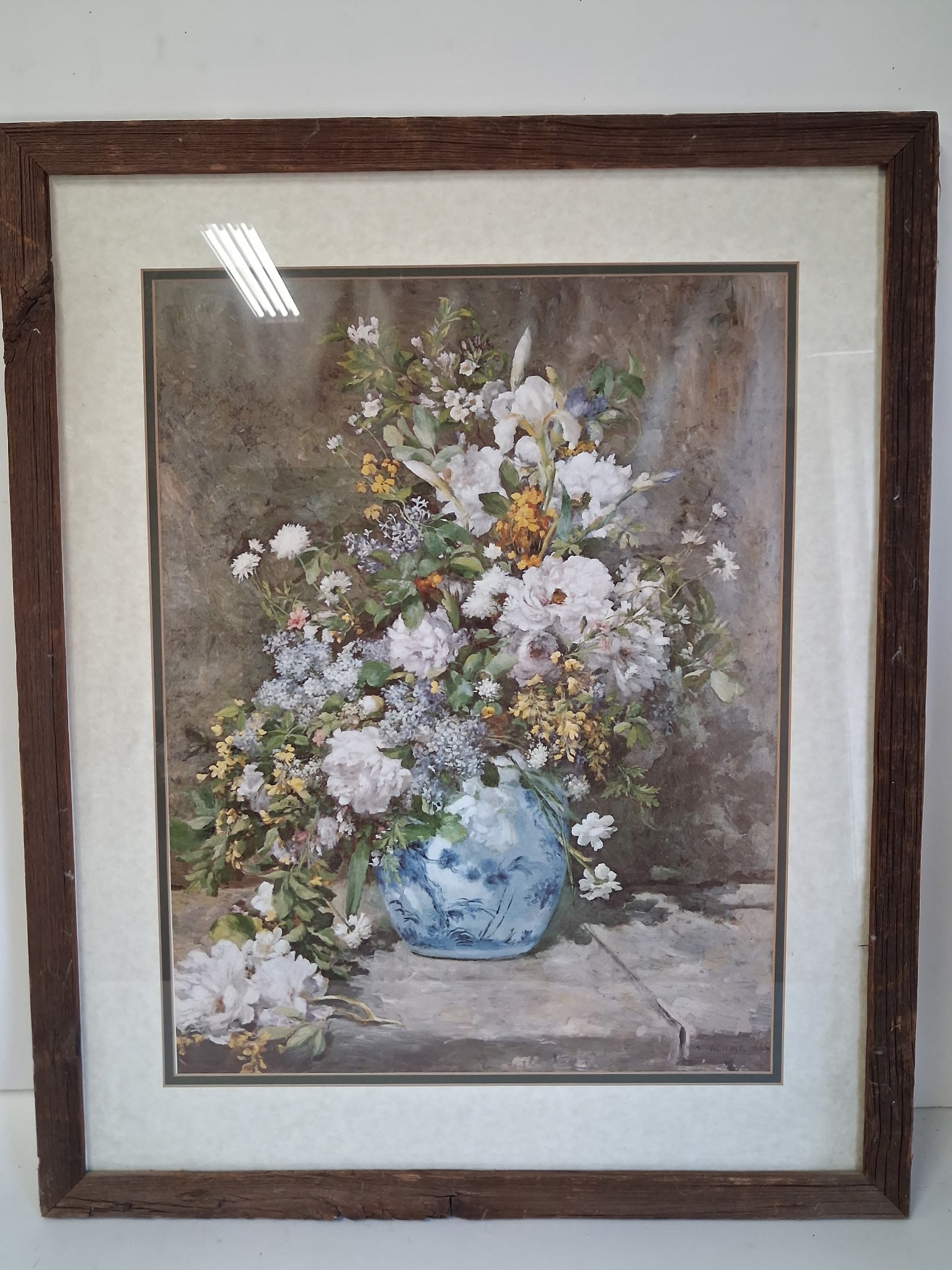 Framed Print, Still Life, Flowers Sgd. L R (1 of 3)