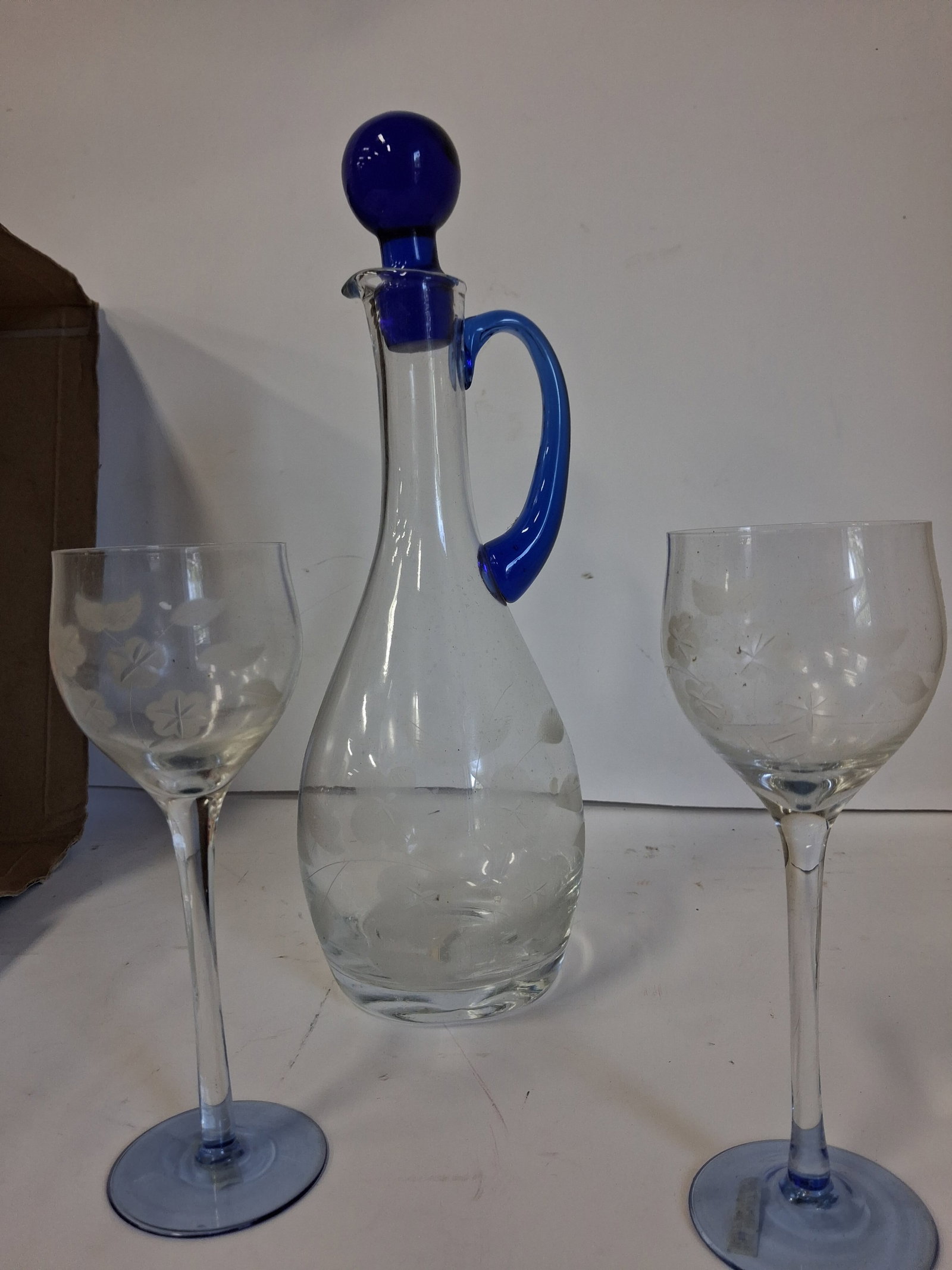 Vintage Glass and Cobalt Set (7 pc) (1 of 2)