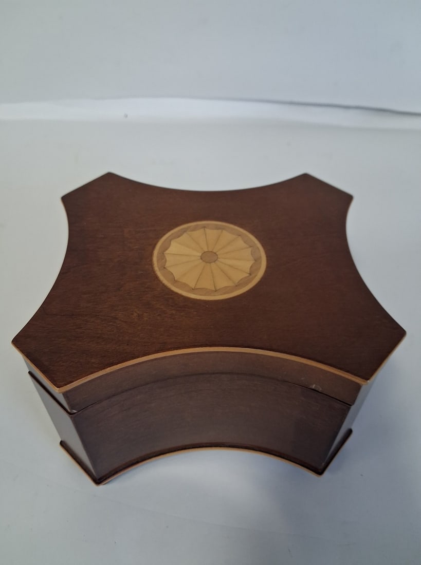 Vintage Mahogany Inlaid Box: as pictured