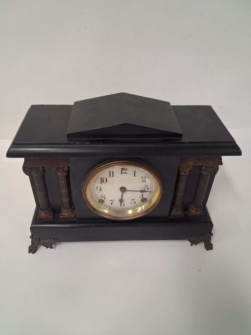 Victorian Shelf Clock Sessions: Forestville Ct. and Sessions on the dial.With key in back. 11"H x 14 1/2"W