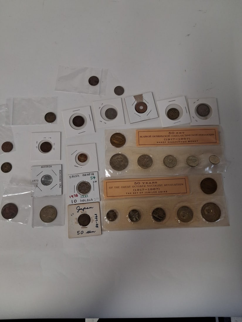 Foreign Coin Lot: Mixed foreign coin lot as pictured
