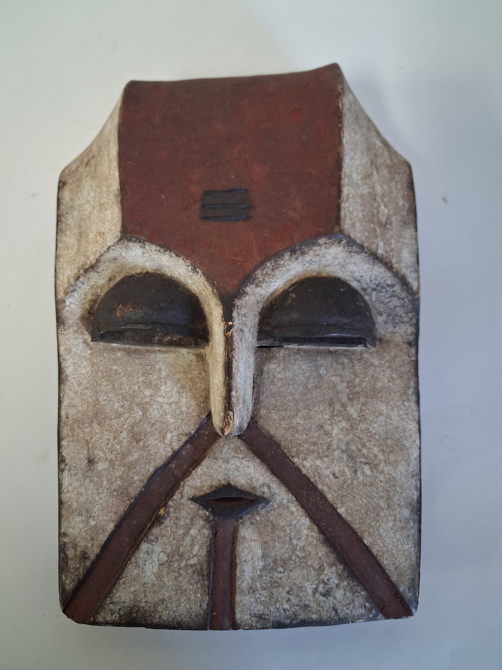 Antique African Mask: 12"H x 8"W