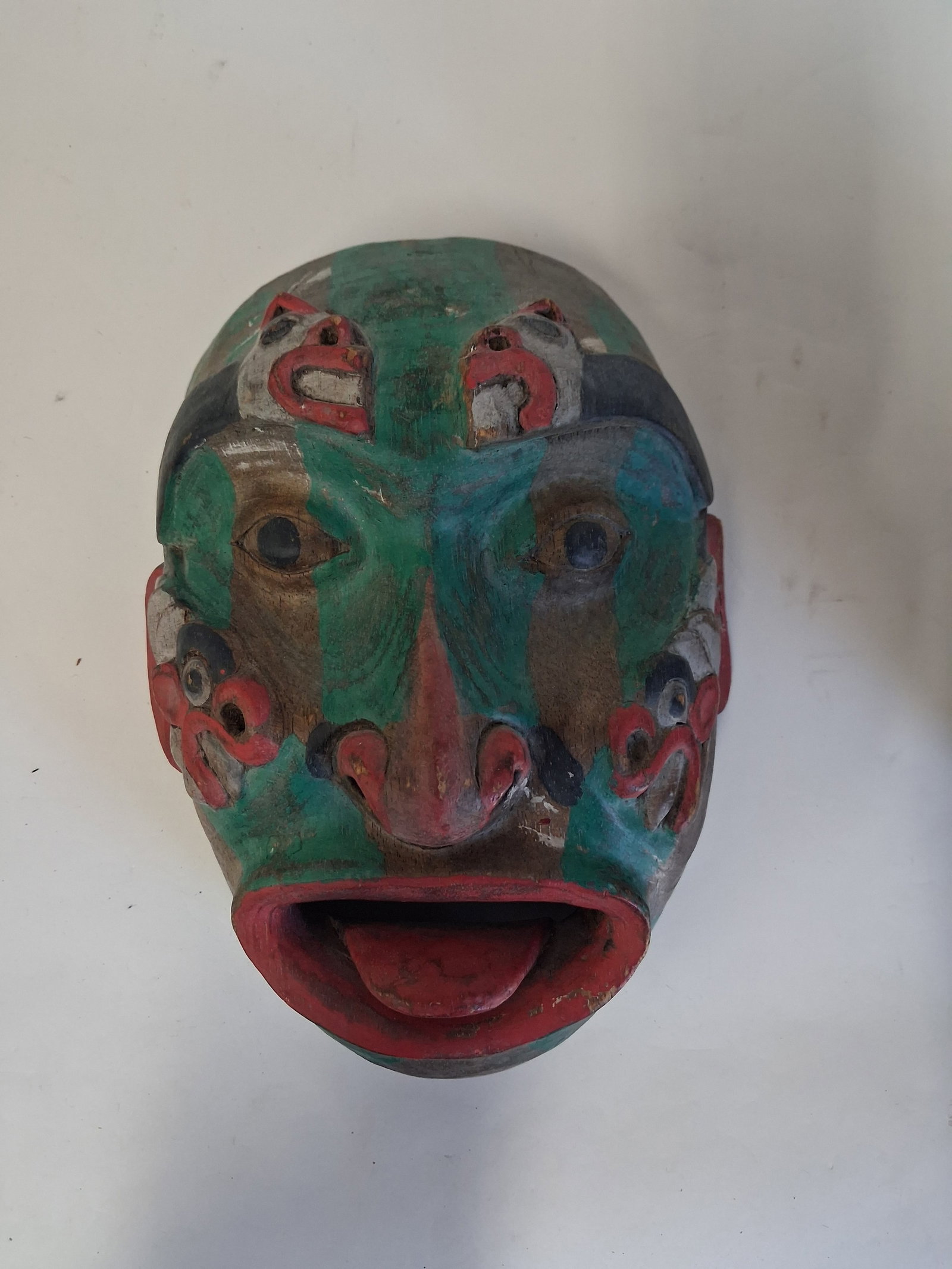 Antique African Mask: 11"H x 8 1/2"W