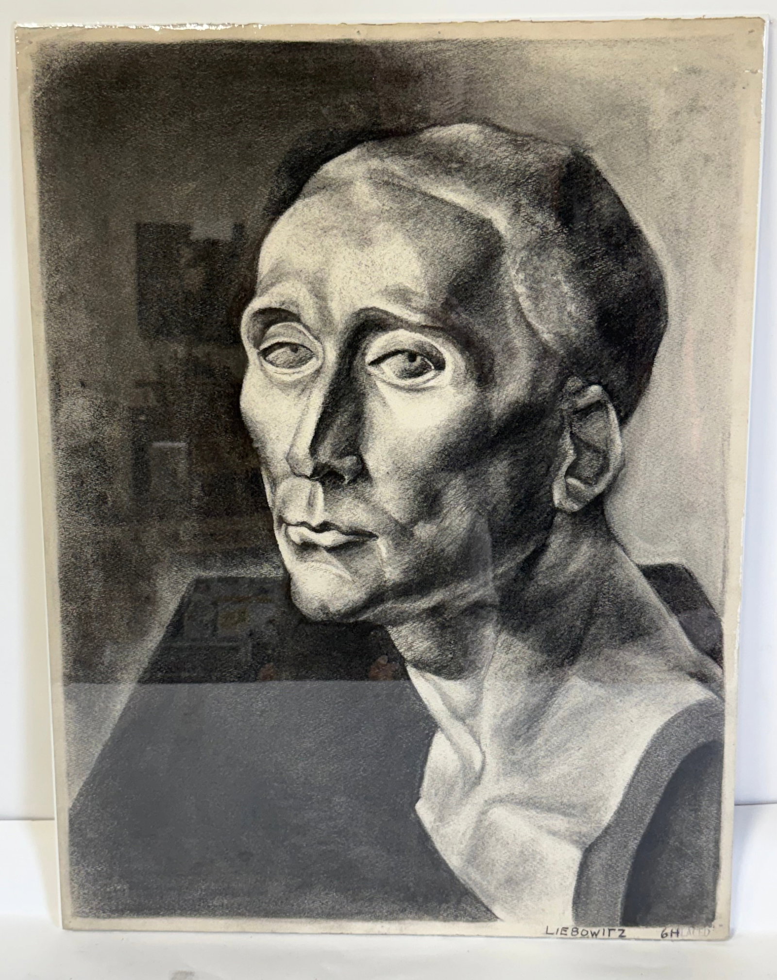 Liebowitz; 20thC. Cubist Charcoal Drawing Signed (1 of 3)
