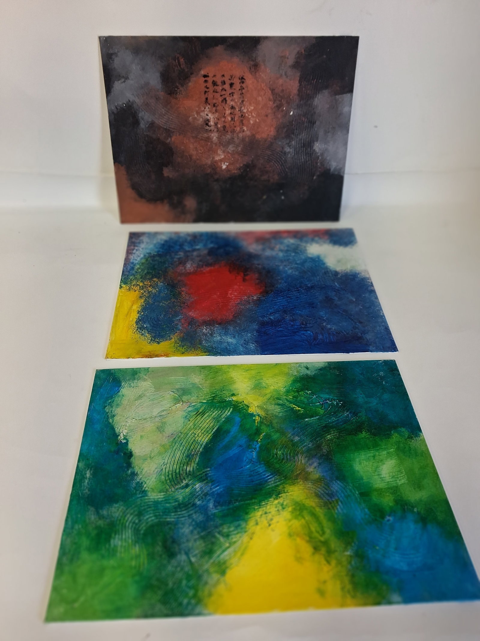 Art on Canvas: 3 paintings on Canvas 12" h x 16in w