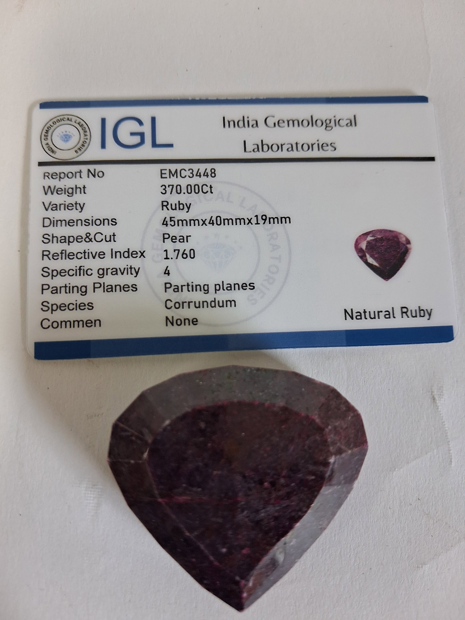 Natural Ruby 370 Ct. - 2