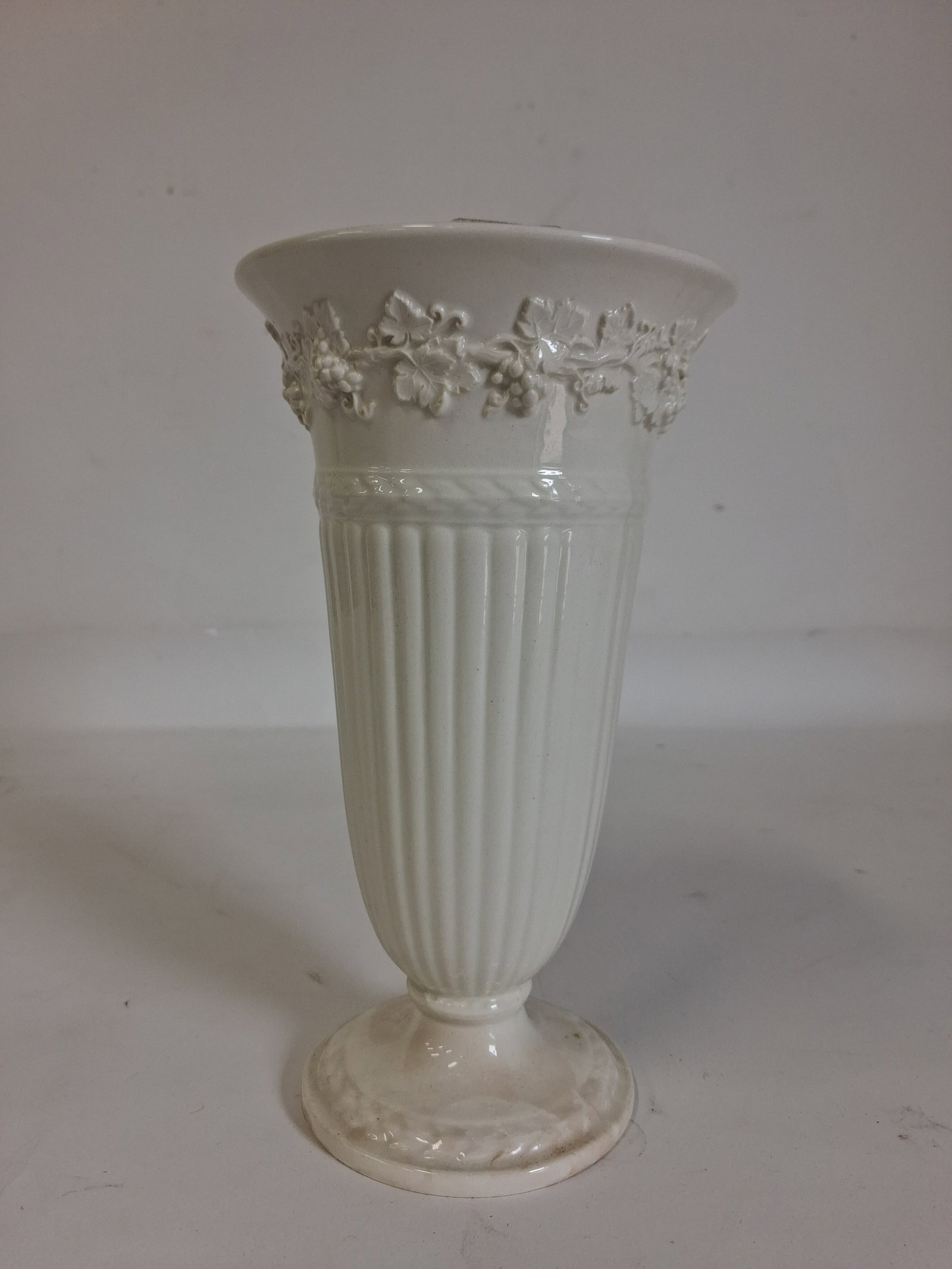 Wedgwood Queensware Vase: Marked. 8.75”H